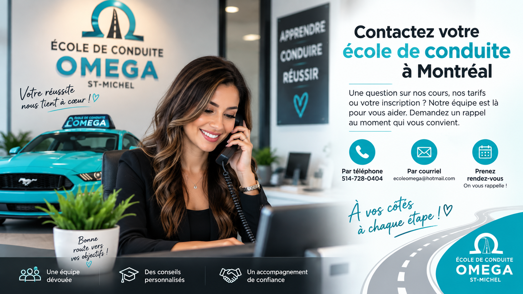 Contacter École de conduite Omega St-Michel à Montréal